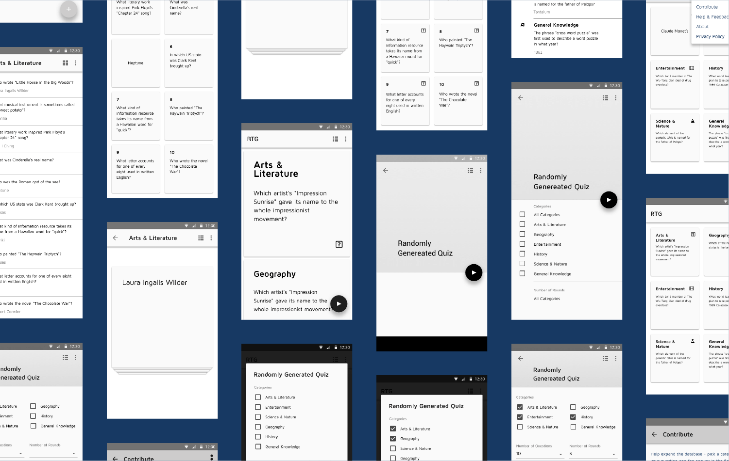 mobile app wireframes